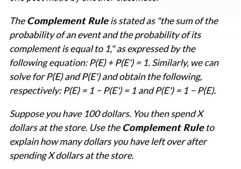 Image result for Complement Formula
