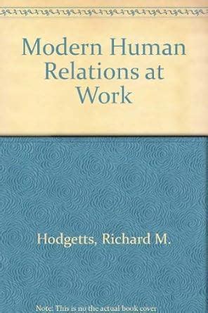 Buy Modern Human Relations at Work Book Online at Low Prices in India ...
