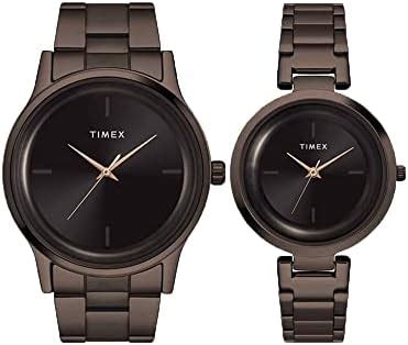 Timex Fashion Collection 3 Hands Pair's Analog Brown Dial Coloured ...