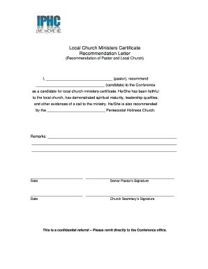 Fillable Online IPHC Ministerial Credentials Program Fax Email Print ...
