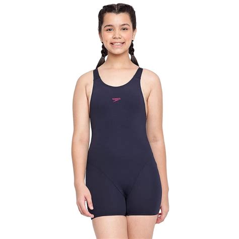 Speedo Essential Endurance Plus Leg suit, Junior Girls, True Navy/Berr ...