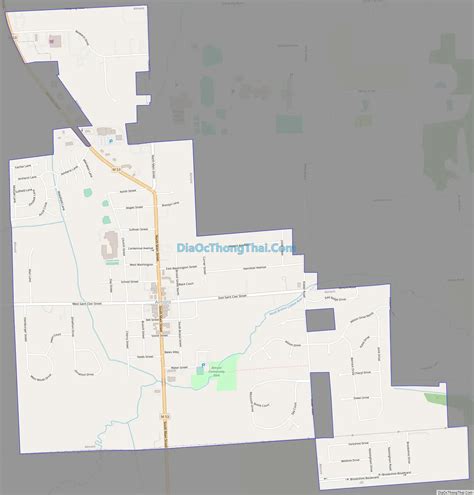 Map of Almont village, Michigan - Thong Thai Real