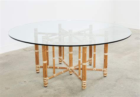 McGuire Organic Modern Blonde Bamboo Hexagonal Dining Table For Sale at ...