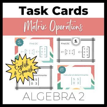 Image result for Matrix Operations Algebra 2