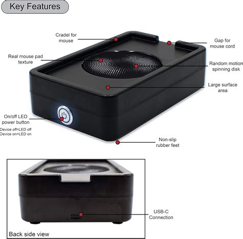 Buy Undetectable Mouse Mover, LED Power Button, Random Realistic ...