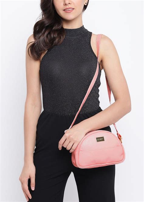 Get Solid Textured Half Moon Cross-Body at ₹ 927 | LBB Shop