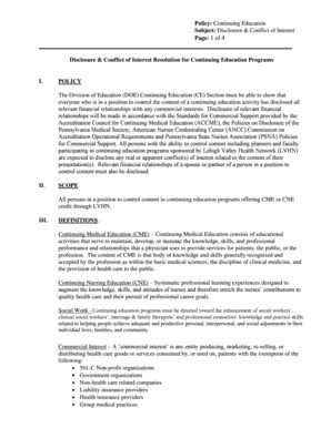 Fillable Online lvhn Policy Continuing Education - lvhn Fax Email Print ...