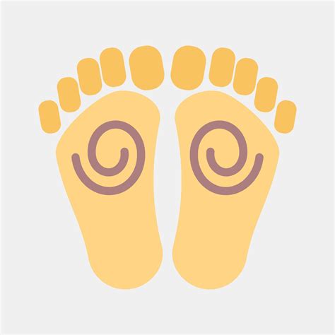 Icon buddha feet. Buddhism and vesak elements. Icon in flat style ...