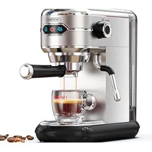 HIBREW H11 Semi Automatic, dual brew coffee maker, 19 Bar, Super Slim ...
