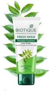 BIOTIQUE Fresh Neem Pimple Control Prevents Pimples|All Skin Types| Men ...
