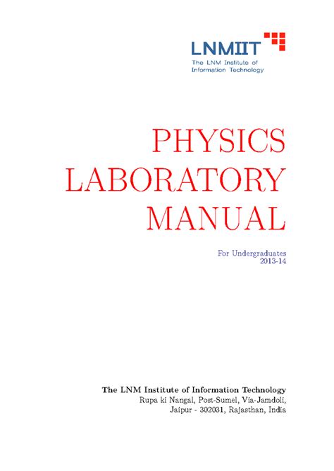 Lab-manual all practical questions and answers - PHYSICS LABORATORY ...