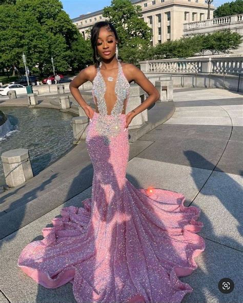Pink Prom Dress, Engagement Dress, Graduation Dress, Black Girl Prom ...