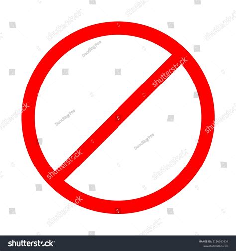 Red Circle With X Through It