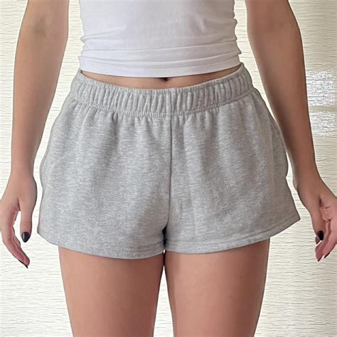 Supre grey sweat shorts Size M - Depop