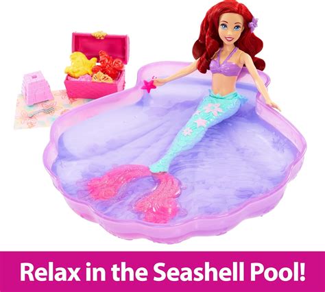 Buy Disney Princess Ariel Mermaid Doll & Pool Set with Moldable Sand, 3 ...