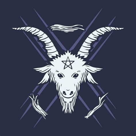 Hand getekende baphomet illustratie | Gratis Vector