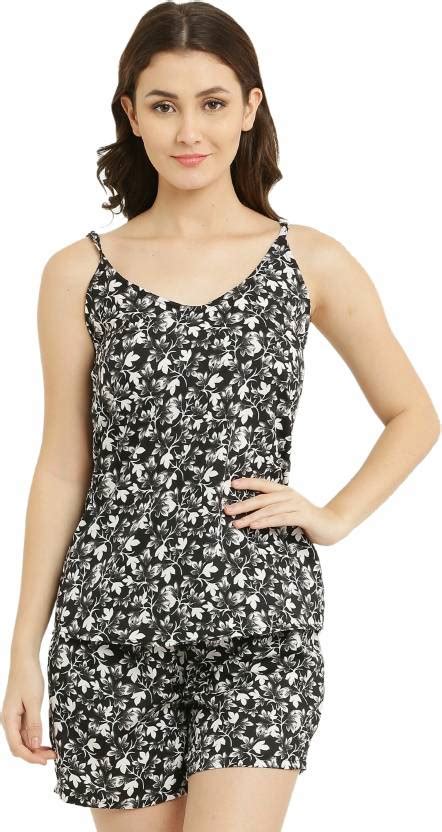 USA Fantasy Women Printed Black Night Suit Set Price in India - Buy USA ...