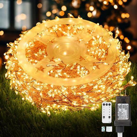 Dailyart Fairy Lights Plug in, 1000 Led Fairy Lights with Remote 75Ft ...