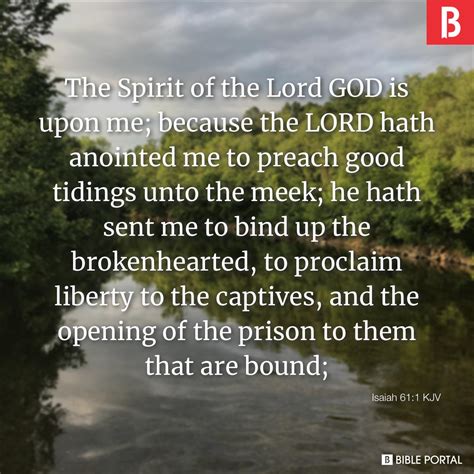 Isaiah 61:1 KJV - Bible Image- Bible Portal