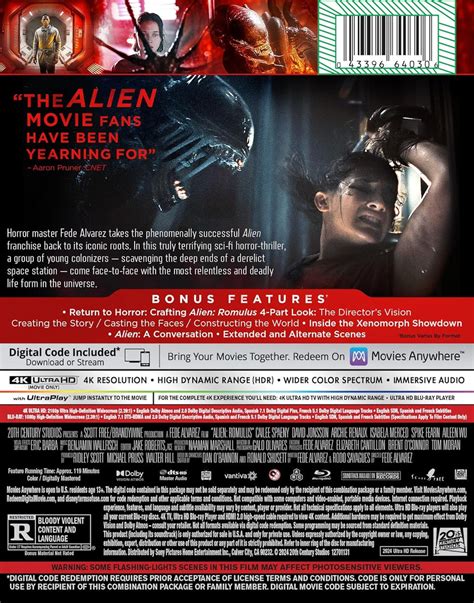 Image result for Alien Romulus Opening DVD