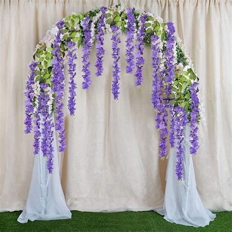 Buy Well Art Gallery Artificial Wisteria Flowers Long Hanging Bush ...