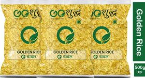 Goshudh Premium Quality Golden Rice-500gm (Pack Of 3) Yellow Rice ...