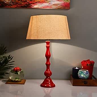 Buy Homesake® Glossy Red Teardrop Aluminium Table Lamp with Shade ...