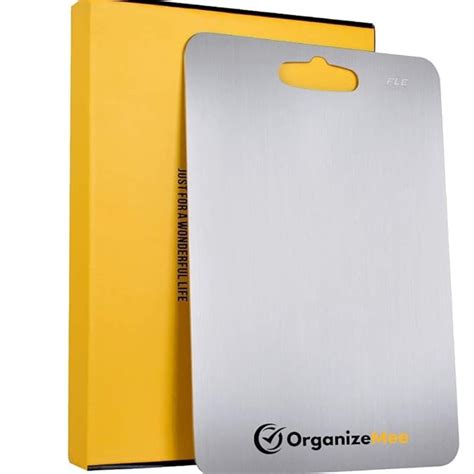 Buy OrganizeMee Stainless Steel Cutting Chopping Board Fruit, Vegetable ...