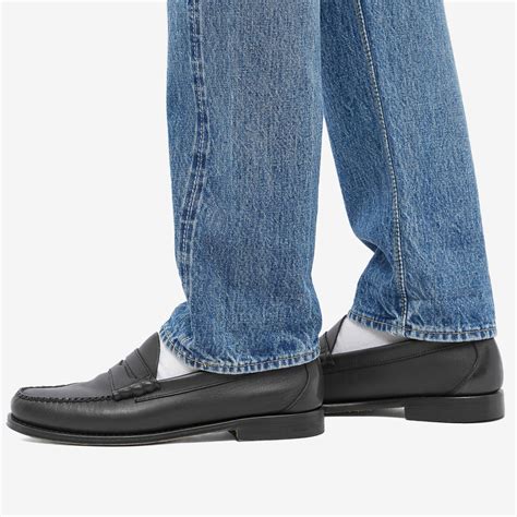 Bass Weejuns Men's Larson Soft Penny Loafer in Black Leather Bass Weejuns