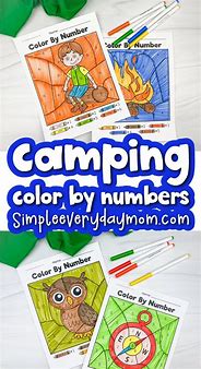 Image result for Camping Color by Number