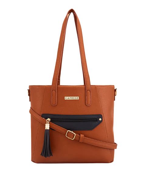 Buy Caprese Jane Large Hb Tan Tote Bag @ Rs.1589 | Caprese Bags