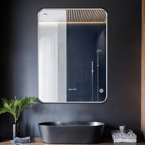 Buy Germa Curve Edge Rectangle Wall Mounted Frameless Mirror with ...