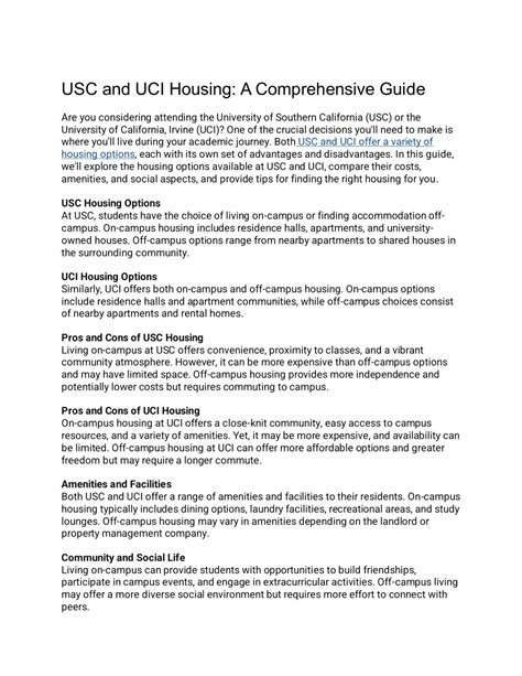 PPT - USC housing/ UCI housing PowerPoint Presentation, free download - ID:13009440