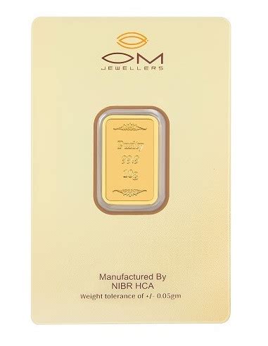 Buy OM Jewellers Gold Bar Of 10 Gram in 99.9 Purity I CoinBazaar
