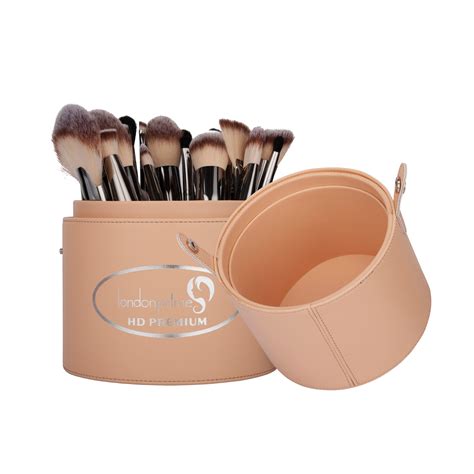 Cosmetics Brush Holder Cylinder Shaped - Peach