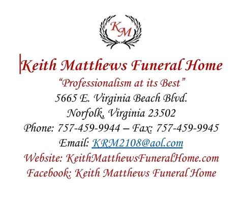 Keith Matthews Funeral Home... - Keith Matthews Funeral Home