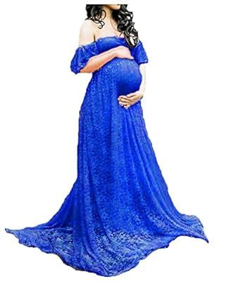 Buy Kedera Maternity Photography Props Ruffle Floral Lace Dress Fancy ...