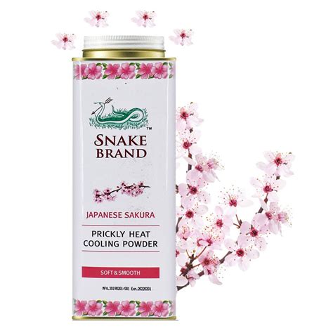 Snake Brand Prickly Heat Cooling Talcum Powder Japanese Sakura | For ...