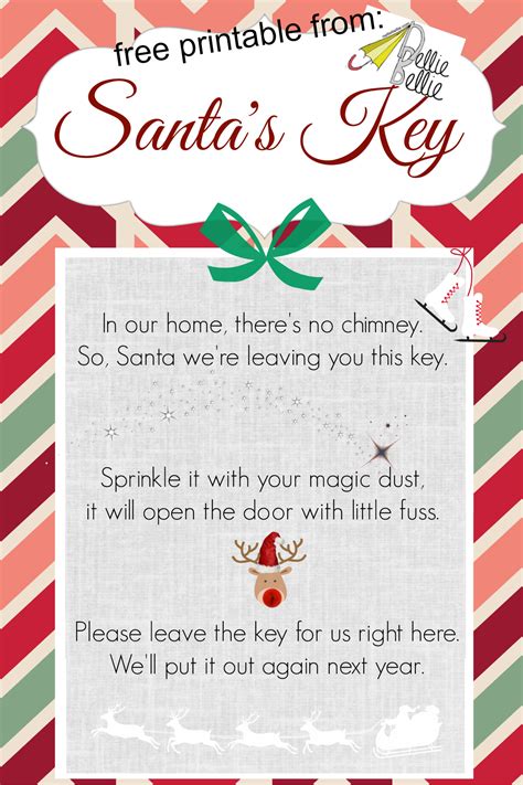 Santa Key Poem Free Printable