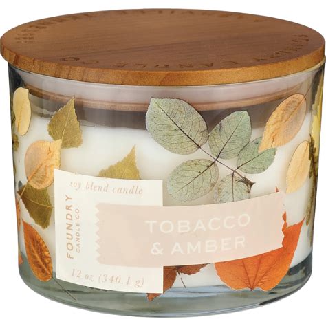 Foundry Candle Co. Tobacco & Amber Scented Soy Candle - Shop Candles at ...