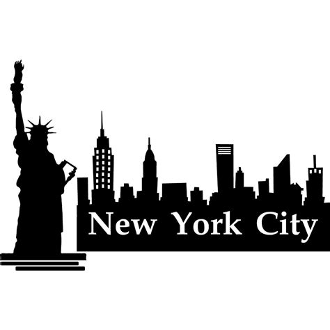 images of nyc skyline silhouettes | New York Skyline Black And White ...