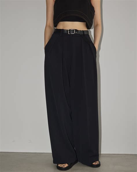 TODAYFUL ダブルタックツイルトラウザー Black | planet3rd