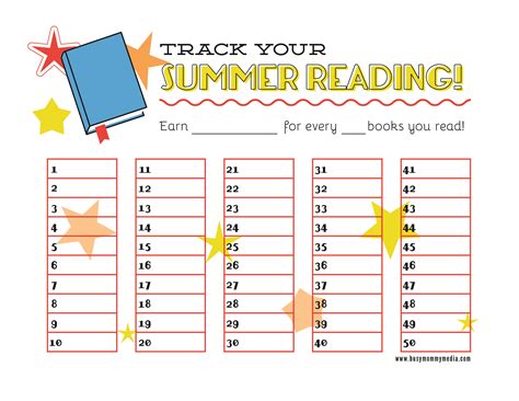 FREE Printable Summer Reading Chart