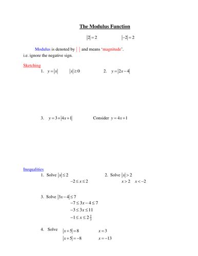 Image result for Modulus Questions with K
