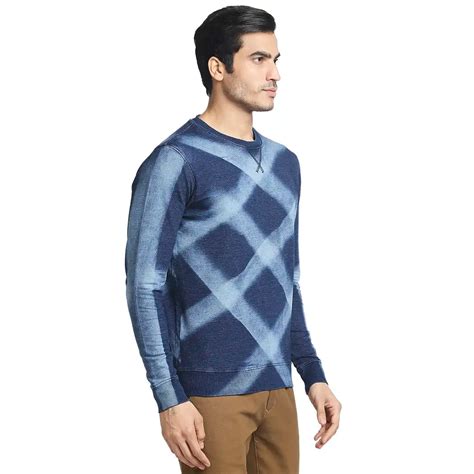 Men Indigo Tailored Fit Solid Cotton Full Sleeve Sweatshirts – MyRaymond