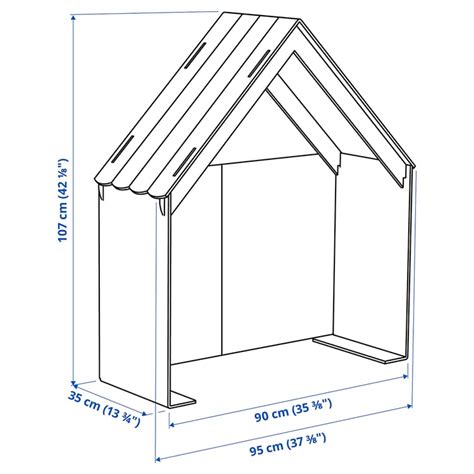 SLÄKT bed accessory, house shaped/grey - IKEA