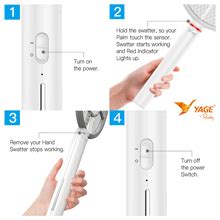 YAGE by Rozzby Mosquito Killer Racket with 1200 mAh Lithium USB ...