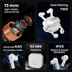 ACwO DwOTS Fire | Wireless Charging Earbuds With 45ms Super Low Latency