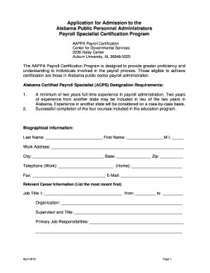 Fillable Online aappa-hr Payroll Certification Application - aappa ...