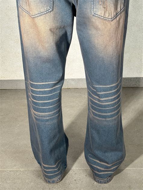 Teal Bronze Baggy Wide Leg Jeans – Offduty India